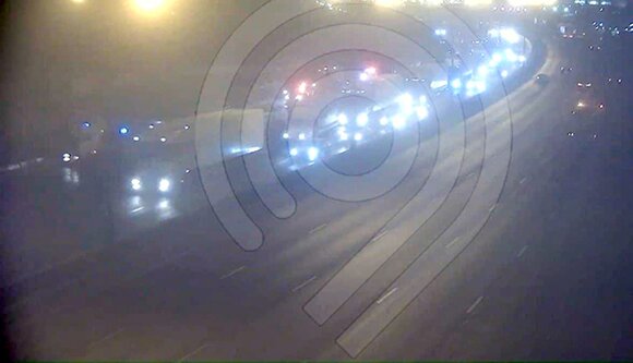 Автомобиль перевернулся после аварии на МКАД Автомобиль перевернулся после аварии на МКАД