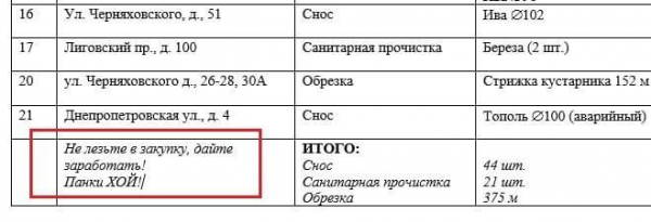 В Петербурге депутат нашел госзакупку с зашифрованным посланием «дать заработать» В Петербурге депутат нашел госзакупку с зашифрованным посланием «дать заработать»1