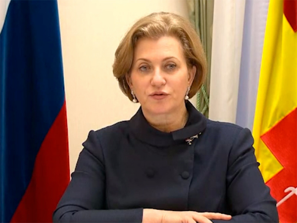 Анна Попова предупредила, что опасность заболеть COVID в РФ все еще велика Анна Попова