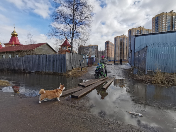 «Главное, весну и осень перетерпеть»: петербуржцы смирились с бездорожьем на Карьерной «Главное весну и осень перетерпеть»: петербуржцы привыкли к бездорожью на Карьерной4
