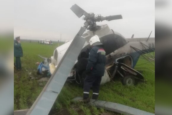СК возбудил дело после жесткой посадки вертолета на Кубани СК возбудил дело после жесткой посадки вертолета на Кубани