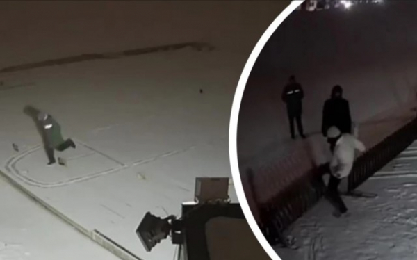 В Екатеринбурге трое парней вытоптали на снегу у храма огромный фаллос В Екатеринбурге трое парней вытоптали на снегу у храма огромный фаллос0